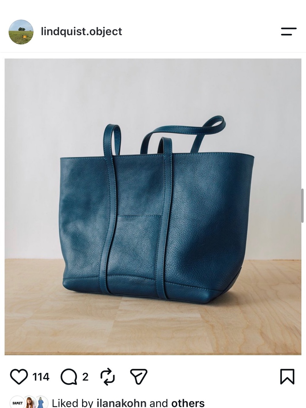 Structured Teal Leather Tote Bag